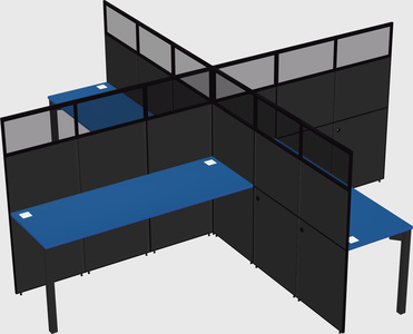 Quad office cubicles
