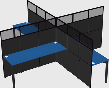 Quad office cubicles