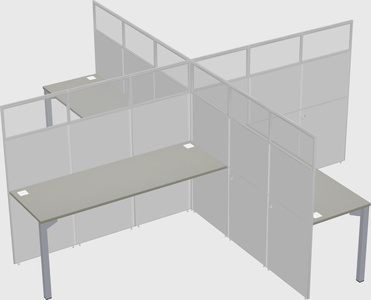 Quad office cubicles