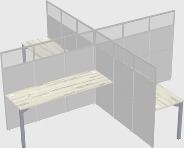Quad office cubicles