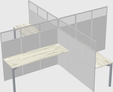 Quad office cubicles
