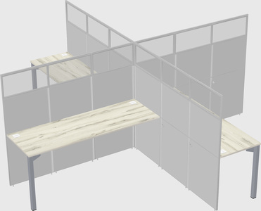 Quad office cubicles