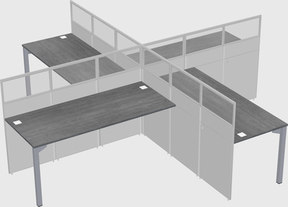 Quad office cubicles
