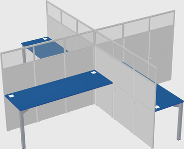 Quad office cubicles