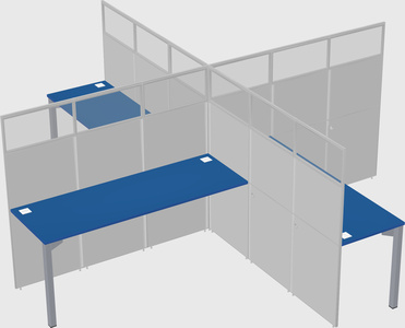 Quad office cubicles