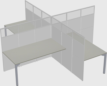 Quad office cubicles