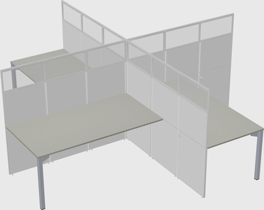 Quad office cubicles