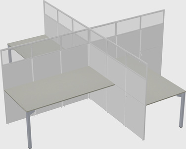 Quad office cubicles