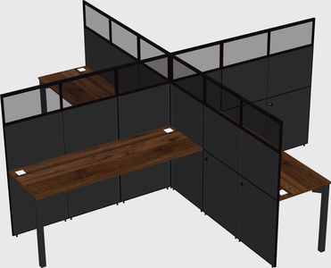 Quad office cubicles