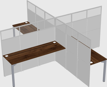 Quad office cubicles