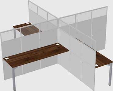 Quad office cubicles