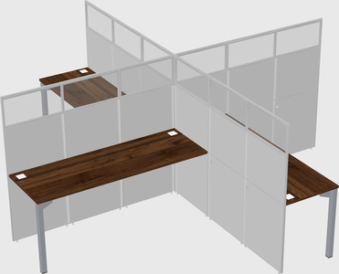Quad office cubicles