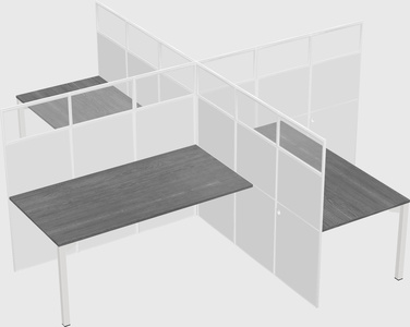 Quad office cubicles
