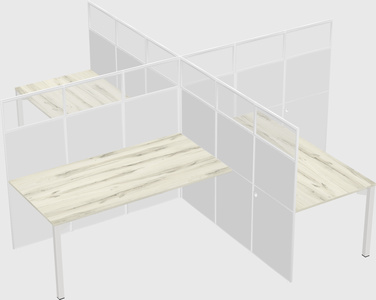Quad office cubicles