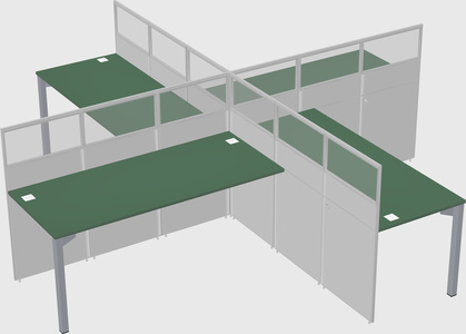 Quad office cubicles