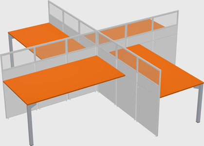 Quad office cubicles