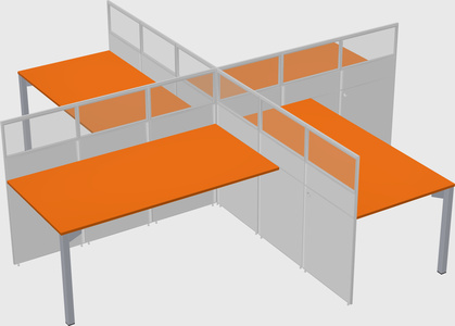 Quad office cubicles