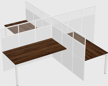Quad office cubicles