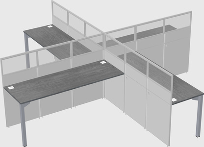 Quad office cubicles