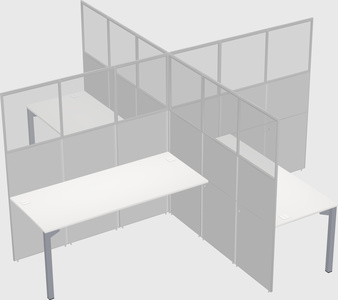 Quad office cubicles