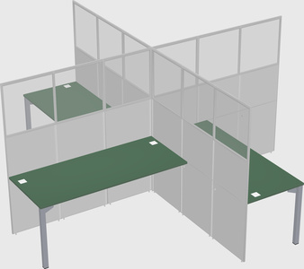 Quad office cubicles