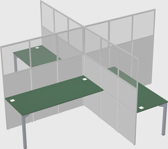 Quad office cubicles