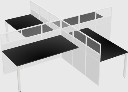Quad office cubicles