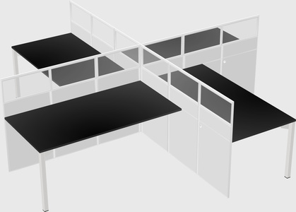 Quad office cubicles