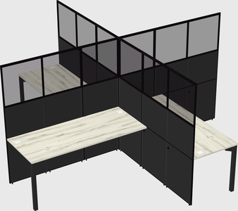 Quad office cubicles
