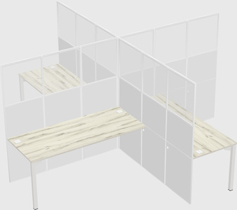Quad office cubicles