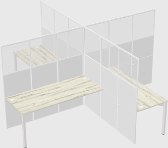 Quad office cubicles
