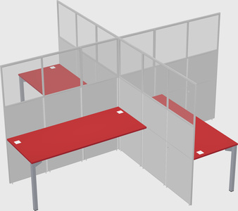 Quad office cubicles
