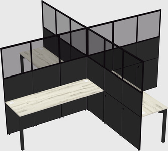 Quad office cubicles