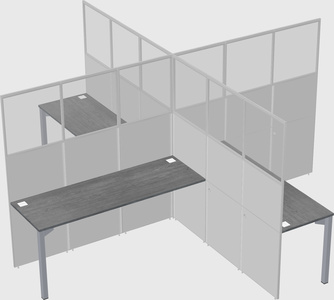 Quad office cubicles