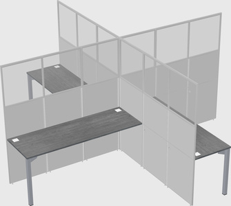 Quad office cubicles