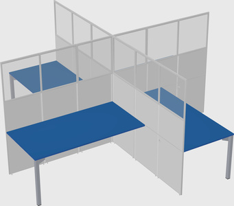 Quad office cubicles