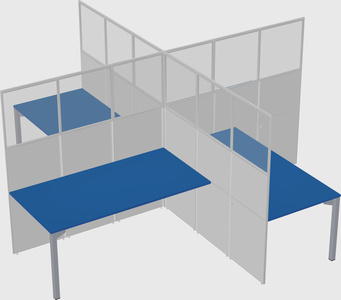 Quad office cubicles