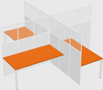 Quad office cubicles