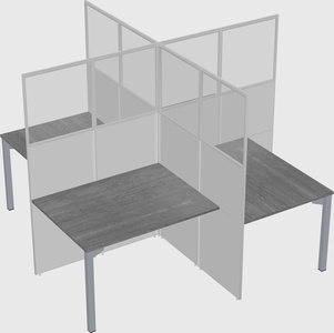 Quad office cubicles