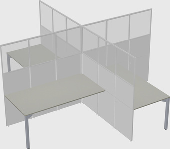 Quad office cubicles