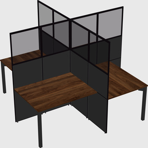Quad office cubicles