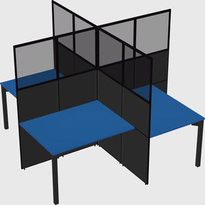 Quad office cubicles