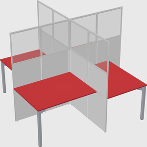 Quad office cubicles