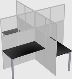 Quad office cubicles