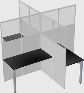 Quad office cubicles