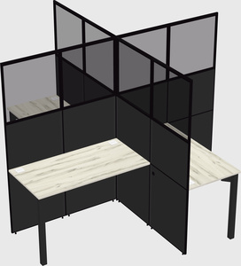 Quad office cubicles