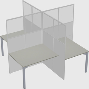 Quad office cubicles