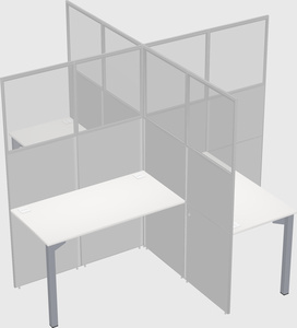 Quad office cubicles