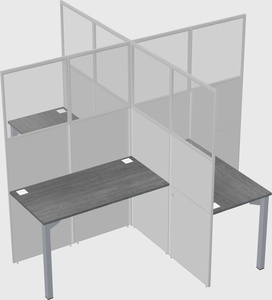 Quad office cubicles