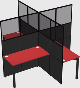 Quad office cubicles